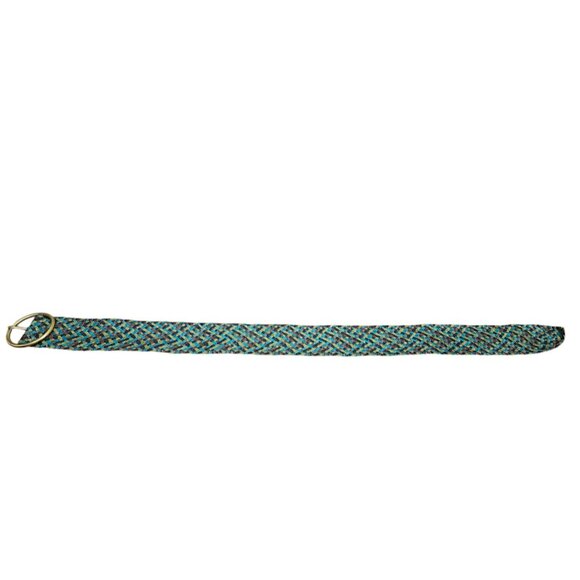 Kookai Wide Braided Belt Large Brass Oval Buckle EUC 38 " Waist - Picture 6 of 11